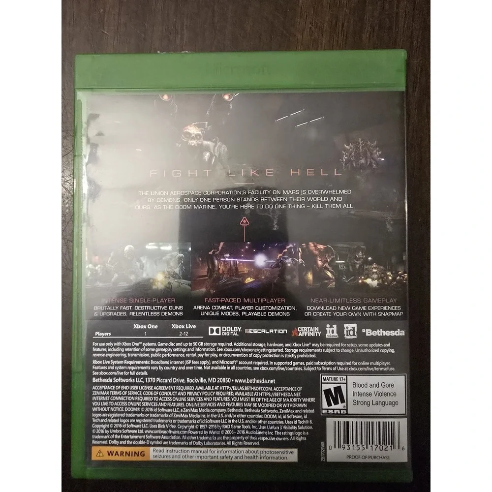DOOM for Xbox One‎ by Bethesda